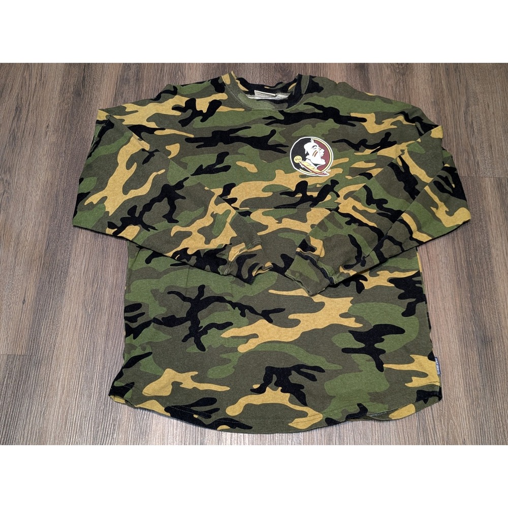 Spirit Florida State Camo Long‎ Sleeve T-Shirt FSU Seminoles Medium